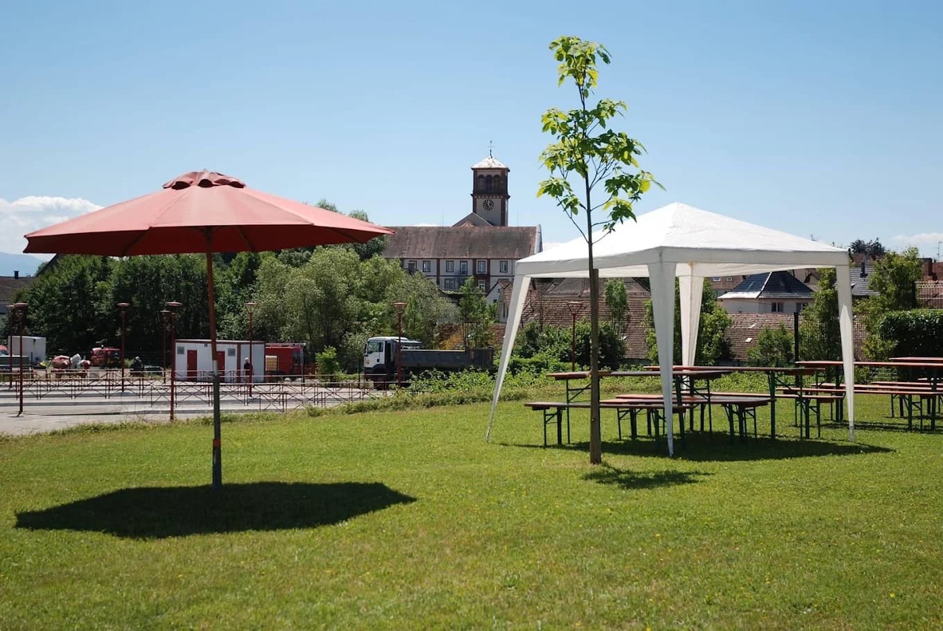 La fête du club sur l'espace vert