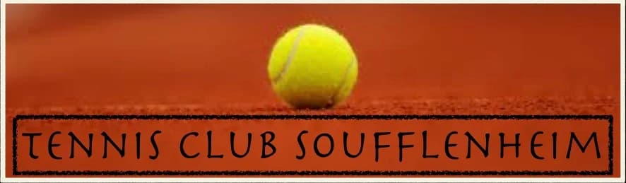 L'ancien logo du Tennis Club Soufflenheim, sur terre battue